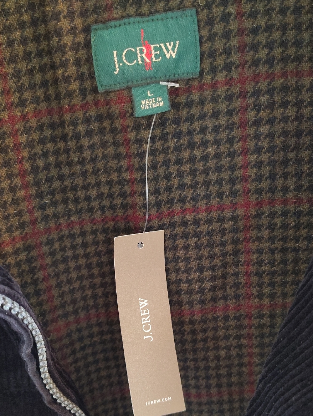 J. Crew Men's Large Blue Corduroy Coat.  New With Tags